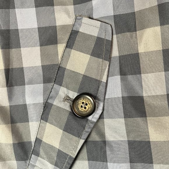 An original Penguin by Munsingwear Checker Gray/Blue Windbreaker size Medium - Picture 4 of 11